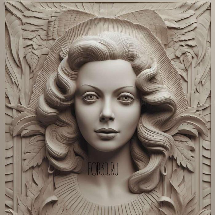 Hedy Lamarr 3 stl model for CNC